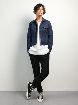 「glamb（グラム）のアイテム（トップス）」を使った、RENさん（メンズ・176cm）の秋コーディネート