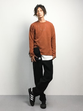 「SHIPS JET BLUE（シップスジェットブルー）のアイテム（バッグ）」を使った、RENさん（メンズ・176cm）の秋コーディネート