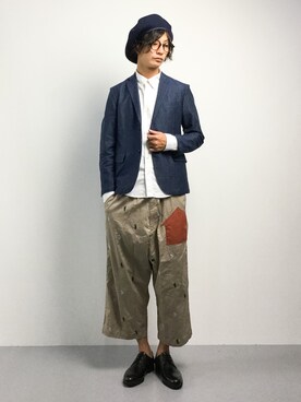 「STUDIOUS（ステュディオス）のアイテム（シューズ）」を使った、RENさん（メンズ・176cm）の秋コーディネート