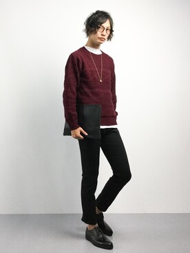 「STUDIOUS（ステュディオス）のアイテム（シューズ）」を使った、RENさん（メンズ・176cm）の秋コーディネート