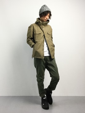 「LOUNGE LIZARD（ラウンジリザード）のアイテム（ブルゾン）」を使った、RENさん（メンズ・176cm）の秋コーディネート
