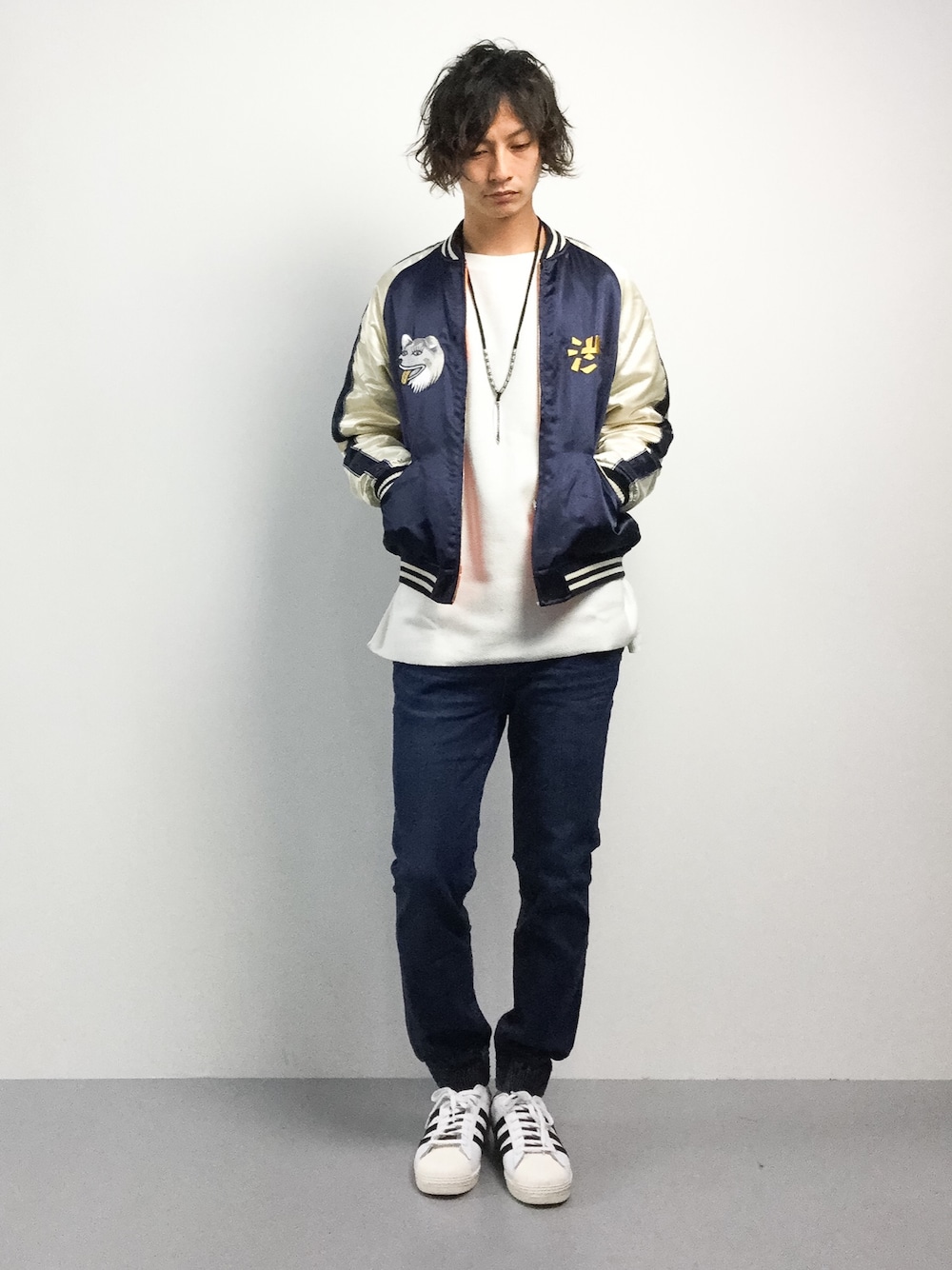 ヴァンキッシュ 渋谷 ハチ公 刺繍 リバーシブル スカジャン ヴァンキッシュ 渋谷 ハチ公 刺繍 リバーシブル スカジャン