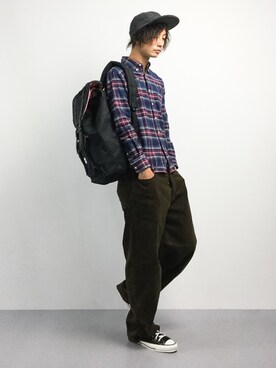 「Herschel Supply（ハーシェルサプライ）のアイテム」を使った、RENさん（メンズ・176cm）の秋コーディネート