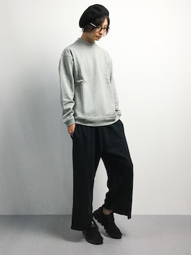「RACAL（ラカル）のアイテム（ハンチング/ベレー帽）」を使った、RENさん（メンズ・176cm）の秋コーディネート