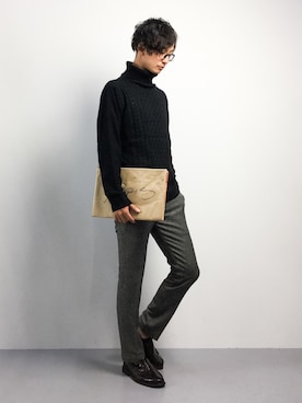 「ADPOSION（アドポーション）のアイテム（シューズ）」を使った、RENさん（メンズ・176cm）の秋コーディネート