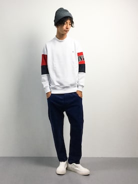 「mercibeaucoup,（メルシーボークー）のアイテム（パンツ）」を使った、RENさん（メンズ・176cm）の秋コーディネート
