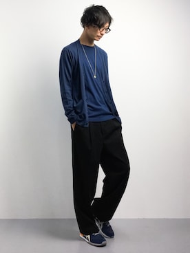 「Onitsuka Tiger（オニツカタイガー）のアイテム（シューズ）」を使った、RENさん（メンズ・176cm）の秋コーディネート