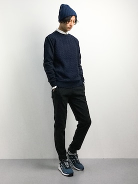 「STUSSY（ステューシー）のアイテム（ニットキャップ/ビーニー）」を使った、RENさん（メンズ・176cm）の秋コーディネート