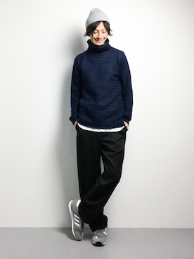 「SEVENDAYS=SUNDAY（セブンデイズサンデイ）のアイテム（シューズ）」を使った、RENさん（メンズ・176cm）の秋コーディネート