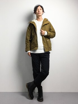 「green label relaxing（グリーンレーベルリラクシング）のアイテム（マウンテンパーカー）」を使った、RENさん（メンズ・176cm）の秋コーディネート