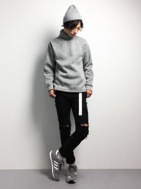 「SEVENDAYS=SUNDAY（セブンデイズサンデイ）のアイテム（シューズ）」を使った、RENさん（メンズ・176cm）の秋コーディネート