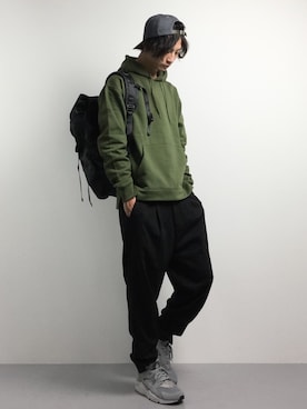 「A.P.C.（アーペーセー）のアイテム（帽子）」を使った、RENさん（メンズ・176cm）の秋コーディネート