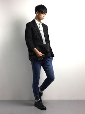 「7分袖」｜「アイテム（ジャケット/アウター）」を使った、RENさん（メンズ・176cm）の冬コーディネート