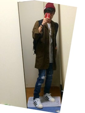 「CABANE de ZUCCa（カバンドズッカ）のアイテム（アナログ腕時計）」を使った、izkさん（メンズ・166cm）の春コーディネート
