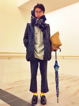 「J.M. WESTON（ジェイエムウエストン）のアイテム（その他シューズ）」を使った、URAAKIHIKOさん（メンズ・170cm）の冬コーディネート
