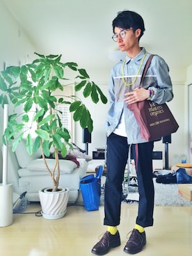 John ｍasters Organics ジョンマスターオーガニック のバッグを使ったメンズ人気ファッションコーディネート Wear