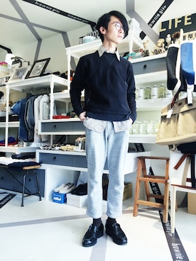 「J.M. WESTON（ジェイエムウエストン）のアイテム（その他シューズ）」を使った、URAAKIHIKOさん（メンズ・170cm）の春コーディネート