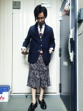 「J.M. WESTON（ジェイエムウエストン）のアイテム（その他シューズ）」を使った、URAAKIHIKOさん（メンズ・170cm）の夏コーディネート