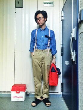 URAAKIHIKOさんの（Engineered Garments WORKADAY | エンジニアードガーメンツ ワーカデイ）を使ったコーディネート
