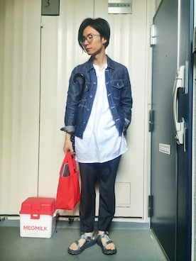 「Vlas Blomme（ヴラスブラム）のアイテム（ジャケット/アウター）」を使った、URAAKIHIKOさん（メンズ・170cm）の夏コーディネート