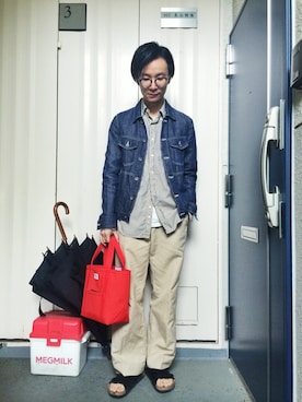 「Vlas Blomme（ヴラスブラム）のアイテム（ジャケット/アウター）」を使った、URAAKIHIKOさん（メンズ・170cm）の夏コーディネート