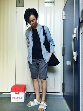 「ビッグトート」｜URAAKIHIKOさん（メンズ・170cm）の夏コーディネート