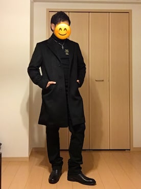 「ZARA MAN」｜「アイテム（チェスターコート）」を使った、YUKIさん（メンズ・172cm）の秋コーディネート