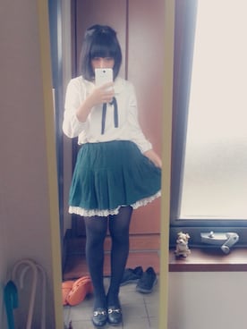 「アイテム（パンプス）」を使った、あんなさん（レディース・154cm・10代）の秋コーディネート