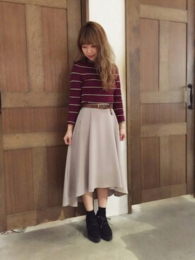 「archives（アルシーヴ）のアイテム（ブーティ）」を使った、erina 🌿さん（レディース・153cm）の秋コーディネート