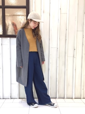 「archives（アルシーヴ）のアイテム（ノーカラージャケット）」を使った、erina 🌿さん（レディース・153cm）の秋コーディネート