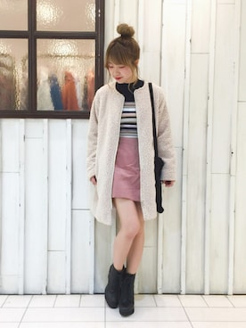 「archives（アルシーヴ）のアイテム（ノーカラージャケット）」を使った、erina 🌿さん（レディース・153cm）の秋コーディネート