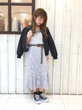 「archives（アルシーヴ）のアイテム（MA-1）」を使った、erina 🌿さん（レディース・153cm）の冬コーディネート