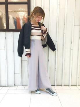 「archives（アルシーヴ）のアイテム（MA-1）」を使った、erina 🌿さん（レディース・153cm）の冬コーディネート