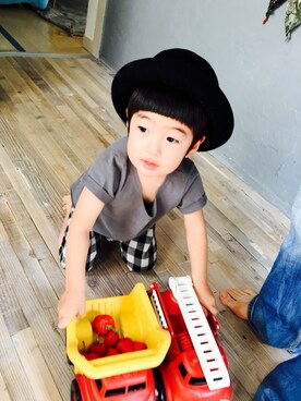 「ハットコーデ」｜itsukikunさん（レディース・100cm）の春コーディネート