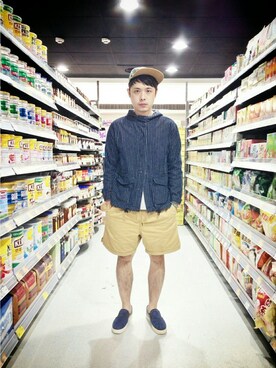 「PULL&BEAR（プルアンドベア）のアイテム（デニムジャケット）」を使った、葉小光さん（メンズ・167cm）の秋コーディネート
