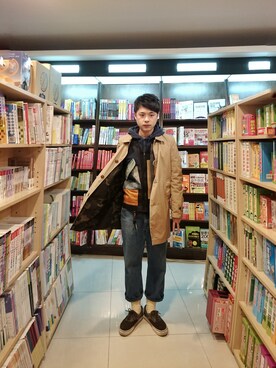 「MURMUR（ミュールミュール）のアイテム（ジャケット/アウター）」を使った、葉小光さん（メンズ・167cm）の冬コーディネート