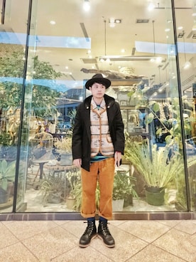 「Paul Smith（ポールスミス）のアイテム（ダウンジャケット/コート）」を使った、葉小光さん（メンズ・167cm）の冬コーディネート