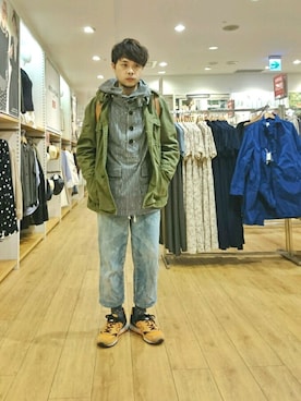 「pullover」｜「アイテム（ジャケット/アウター）」を使った、葉小光さん（メンズ・167cm）の春コーディネート