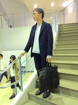 「school」｜「アイテム（ジャケット/アウター）」を使った、重森陽太さん（メンズ・184cm）の秋コーディネート