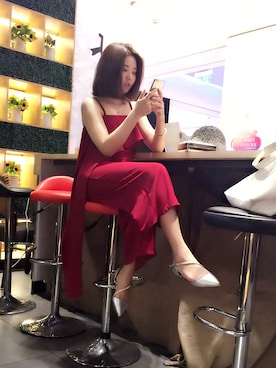 「w closet（ダブルクローゼット）のアイテム（つなぎ/オールインワン）」を使った、西瓜桑さん（レディース・158cm）の秋コーディネート
