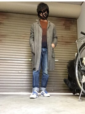 「HERE'S（HERE'S）のアイテム（トップス）」を使った、カイトさん（メンズ・170cm）の冬コーディネート