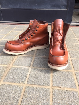 「RED WING SHOES（レッドウィング）のRed Wing Shoes Rubber-Soled Leather Boots（ブーツ）」を使った、いたくらなちさん（メンズ・171cm）の秋コーディネート