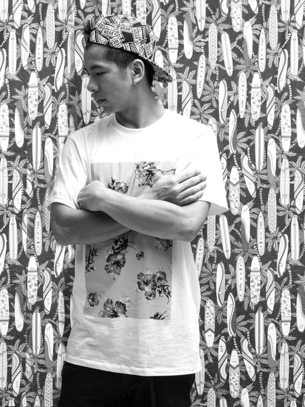 「VISIONのアイテム（キャップ、ブラック系）」を使った、chunchaiさん（メンズ・167cm）の夏コーディネートの1枚目の写真