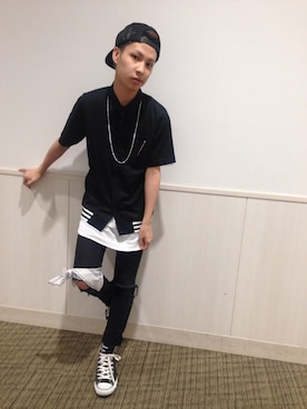 「WEGO（ウィゴー）のアイテム（キャップ）」を使った、POP☺︎さん（メンズ・168cm）の夏コーディネート