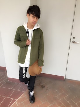 POP☺︎さん（メンズ・168cm）の冬コーディネート