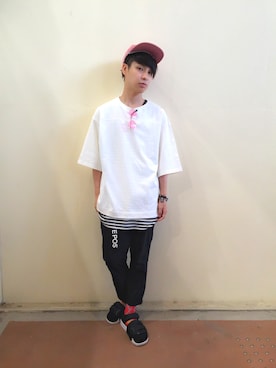 「WEGO（ウィゴー）のアイテム（サングラス）」を使った、POP☺︎さん（メンズ・168cm）の夏コーディネート