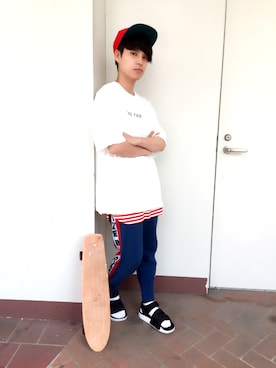 「WEGO（ウィゴー）のアイテム（キャップ）」を使った、POP☺︎さん（メンズ・168cm）の夏コーディネート