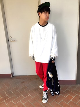 「WEGO（ウィゴー）のアイテム（ブルゾン）」を使った、POP☺︎さん（メンズ・168cm）の秋コーディネート