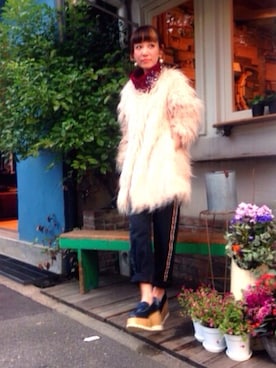 「pants」｜「アイテム（その他アウター）」を使った、chimoさん（レディース・156cm）の秋コーディネート