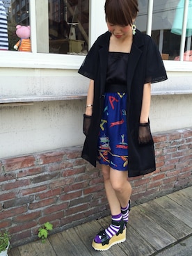 「DAYDREAM NATION（デイドリームネーション）のアイテム（その他アウター）」を使った、chimoさん（レディース・156cm）の春コーディネート